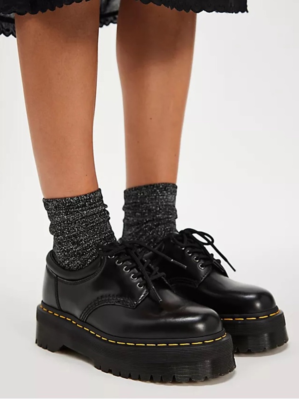Dr. Martens Women’s 8053 Quad 5 Eye Oxford Size 38 Black Platform